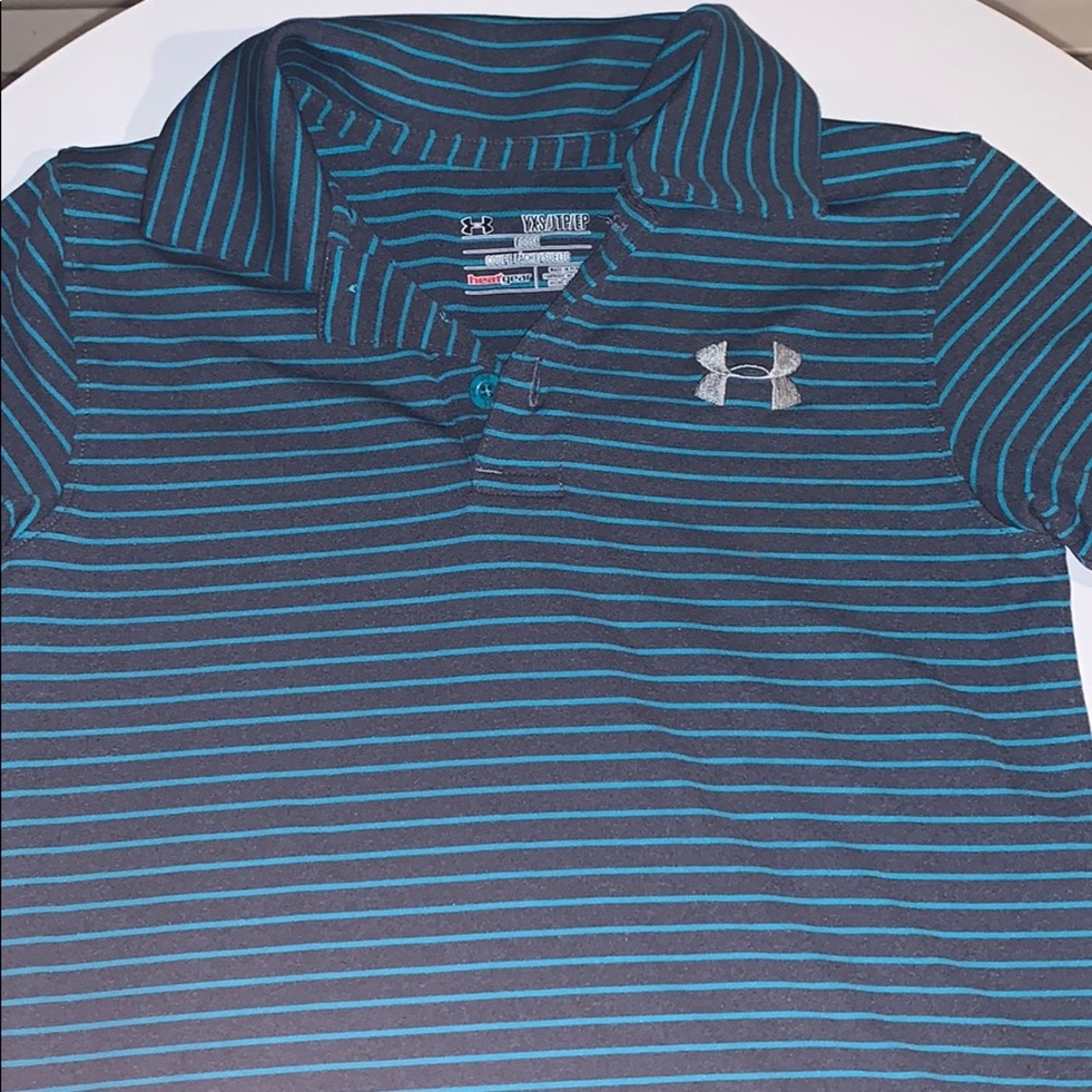 Gray and blue striped under armor heat guard💙🤍